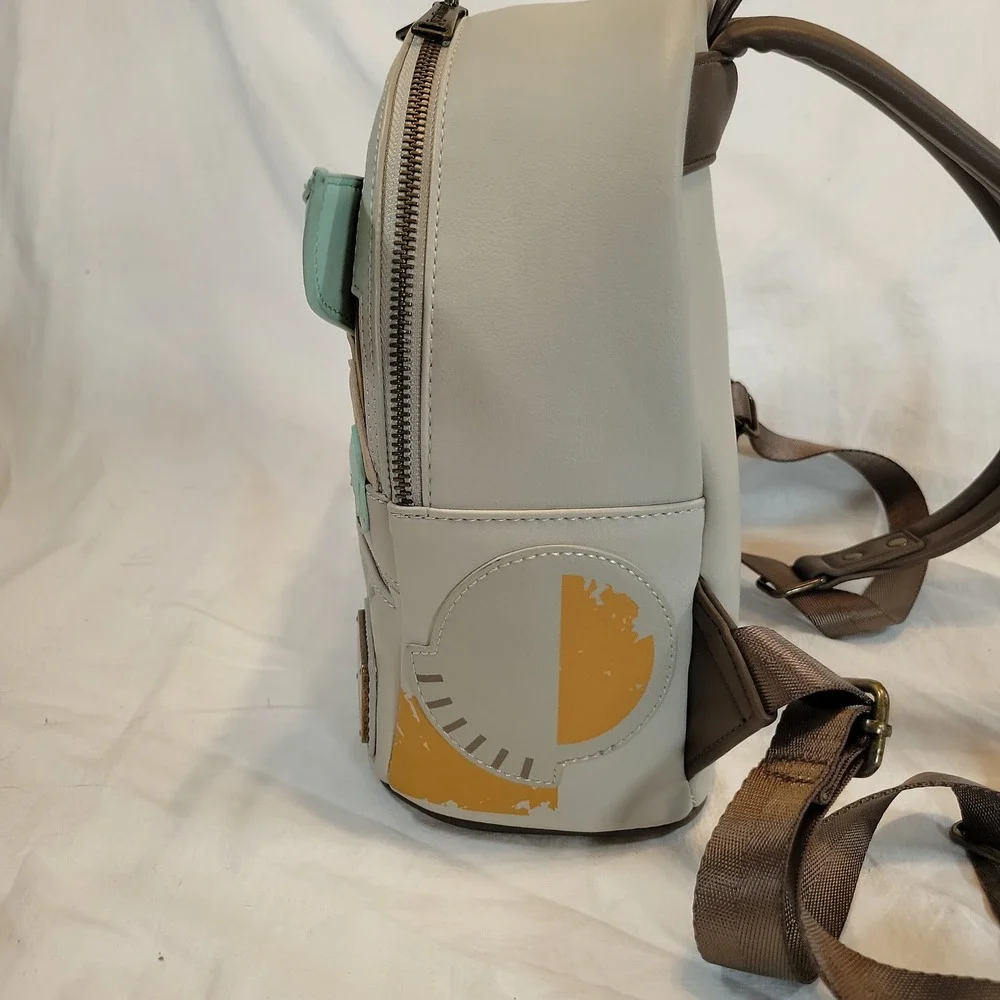 Loungefly Star Wars The Mandalorian Grogu Baby Yoda Mini Backpack OS Tan Green